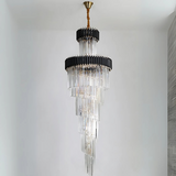 Candelabru Cristal Versailles Ascendere 27Xe14, Diametru 60Cm, Lucios Si Negru - vivimall.ro