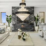 Candelabru Cristal Versailles Supremo Reale E14, Lucios Si Negru - vivimall.ro
