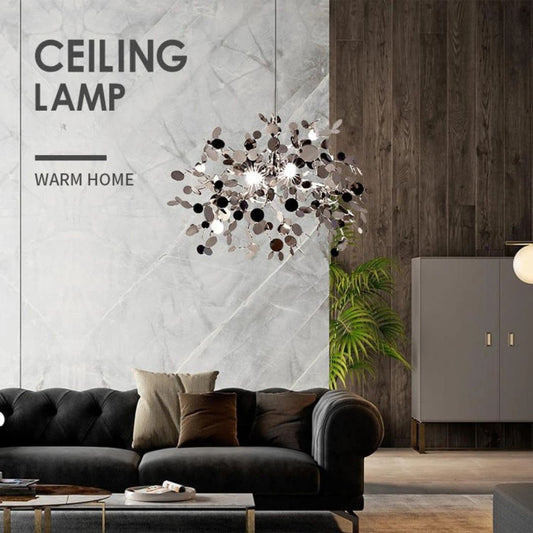 Candelabru Modern, Capricio Allegro, 2Xe14, Diametru 40Cm, Crom Lucios - vivimall.ro