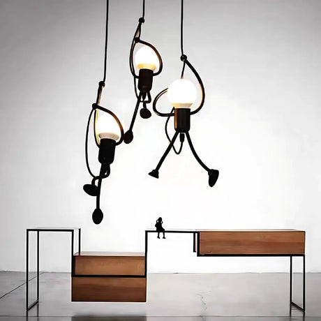 Lustra Moderna, Tip Pendul, Funtasia, Figurina, 3Xe27, Inaltime Reglabila - vivimall.ro