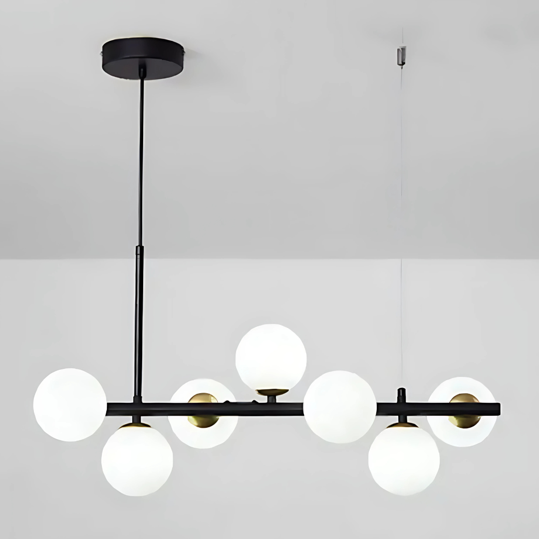 Lustra Cu Bec Moderna Loft Pavilion, 7X G9, Alb, Metal - vivimall.ro
