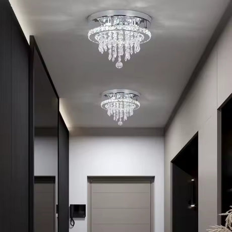 Candelabru Led Erico Rotund, Lumina Rece/Calda/Neutra, Cristal - vivimall.ro