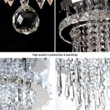 Candelabru Led Erico Rotund, Lumina Rece/Calda/Neutra, Cristal - vivimall.ro