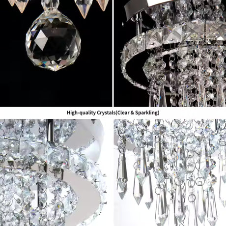 Candelabru Led Erico Rotund, Lumina Rece/Calda/Neutra, Cristal - vivimall.ro