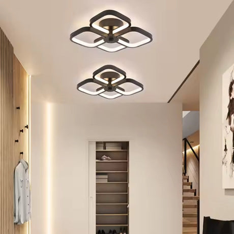 Lustra Led Vertex Tesser, 4 Patrate, Lumina Rece/Calda/Neutra - vivimall.ro