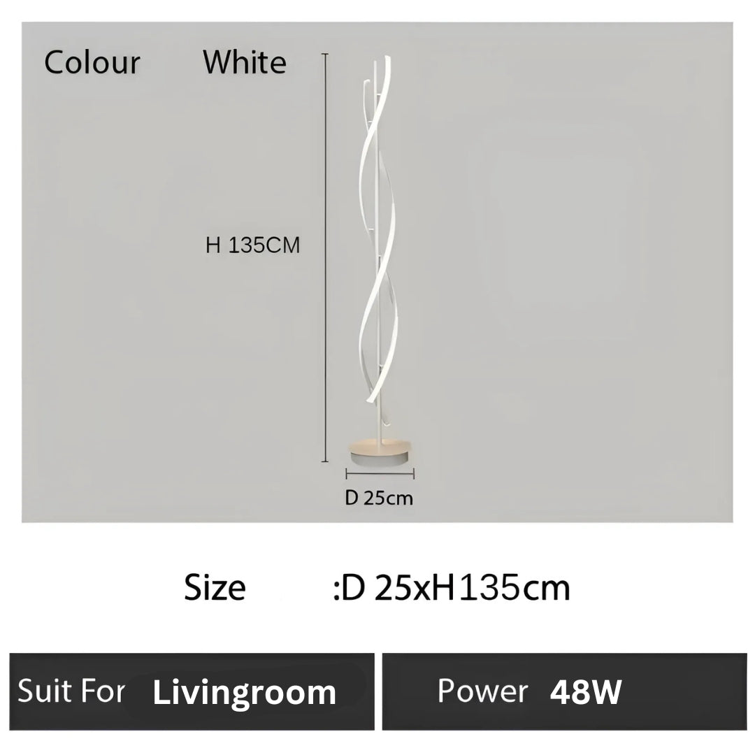 Lampadar Led Upsilon, Lumina Rece/Calda/Neutra, Metal Si Acril - vivimall.ro
