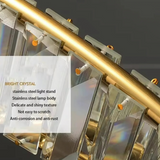 Lustra Led Cu Telecomanda Si Cristal Luigi, Lumina Rece/Calda/Neutra, Dimabila - vivimall.ro