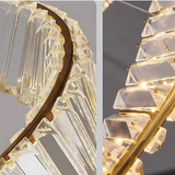 Lustra Led Cu Telecomanda Si Cristal Luigi, Lumina Rece/Calda/Neutra, Dimabila - vivimall.ro