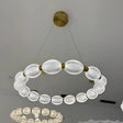 Lustra Led Suspendata Cu Telecomanda Fausto Ii, Lumina Rece/Calda/Neutra, Dimabila,Inaltime Reglabila - vivimall.ro