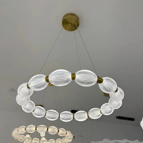 Lustra Led Suspendata Cu Telecomanda Fausto Ii, Lumina Rece/Calda/Neutra, Dimabila,Inaltime Reglabila - vivimall.ro