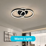 Lustra Led Cu Telecomanda Riga Lilith, 2 Cercuri, Lumina Rece/Calda/Neutra, Dimabila - vivimall.ro