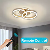 Lustra Led Cu Telecomanda Dario, 2 Cercuri, Lumina Rece/Calda/Neutra, Dimabila - vivimall.ro