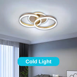 Lustra Led Cu Telecomanda Dario, 2 Cercuri, Lumina Rece/Calda/Neutra, Dimabila - vivimall.ro