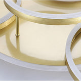 Lustra Led Cu Telecomnda Dario, 5 Cercuri, Lumina Calda/Rece/Neutra, Dimabila - vivimall.ro
