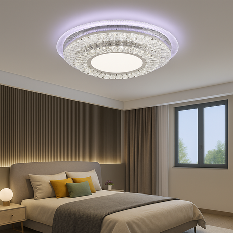 Lustra Led Cu Telecomanda Miralux Rgb, Lumina Astra/Rece/Calda, Dimabila - vivimall.ro