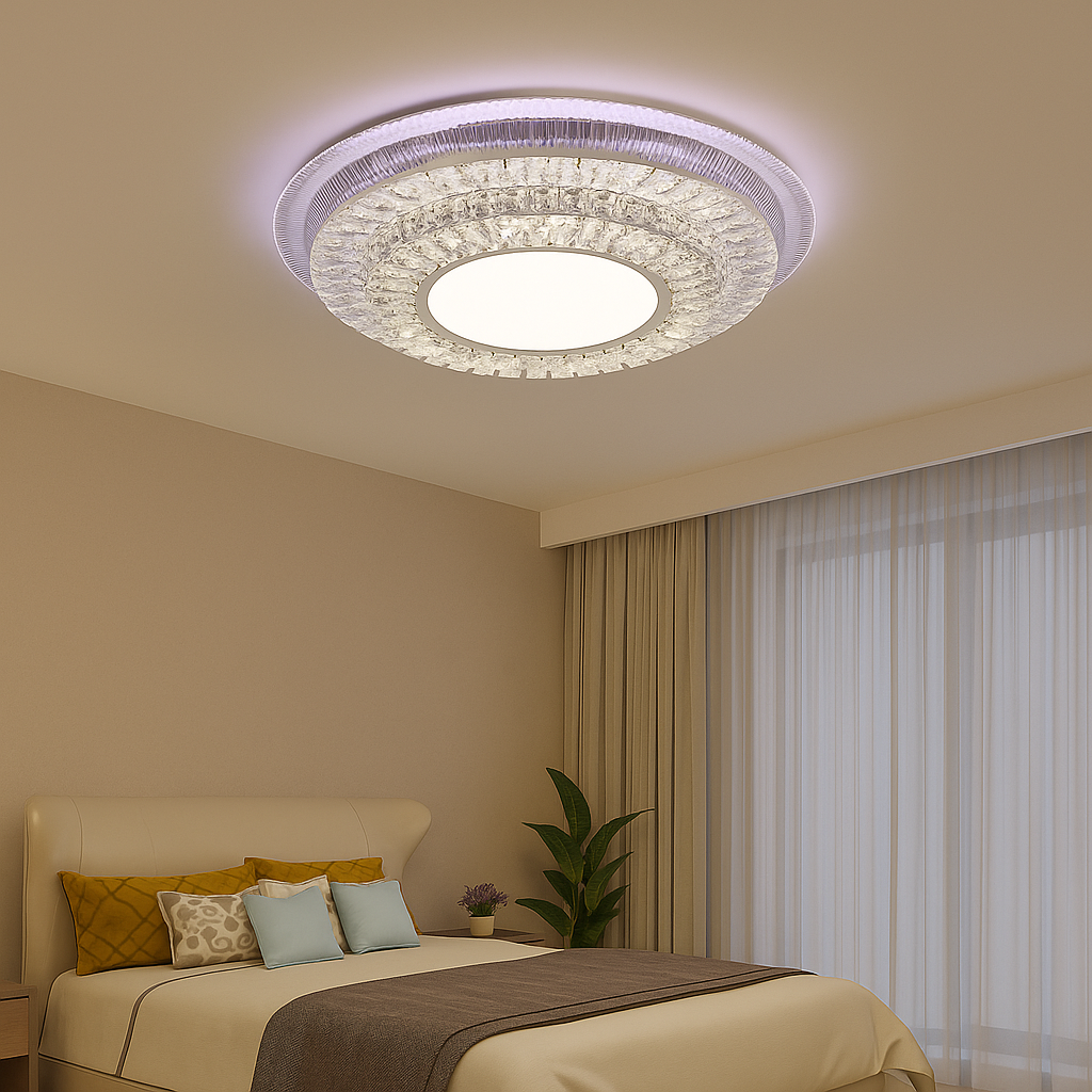 Lustra Led Cu Telecomanda Miralux Rgb, Lumina Astra/Rece/Calda, Dimabila - vivimall.ro