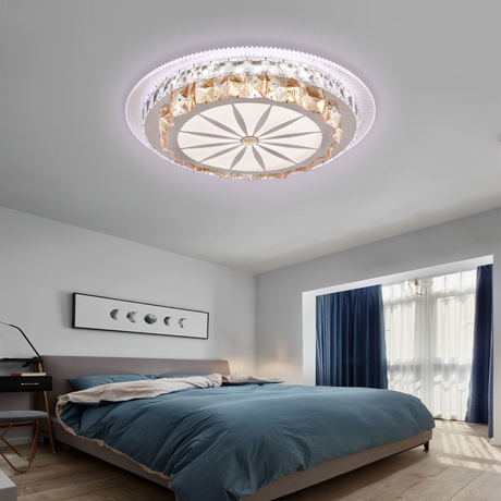 Lustra Led Cu Telecomanda Davide Rgb, Lumina Astra/Rece/Calda, Dimabila - vivimall.ro