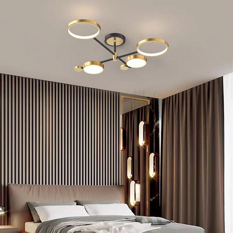 Lustra Led Cu Telecomanda Maria, 4 Elemente, Lumina Calda/Rece/Neutra, Dimabila - vivimall.ro