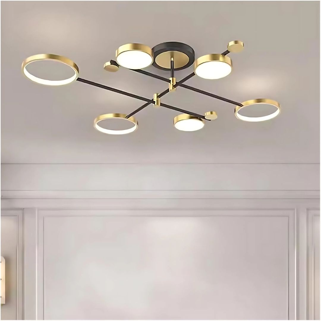 Lustra Led Cu Telecomanda Maria, 6 Elemente, Lumina Calda/Rece/Neutra, Dimabila - vivimall.ro