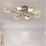 Lustra Led Cu Telecomanda Maria, 6 Elemente, Lumina Calda/Rece/Neutra, Dimabila - vivimall.ro