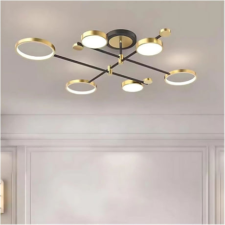 Lustra Led Cu Telecomanda Maria, 6 Elemente, Lumina Calda/Rece/Neutra, Dimabila - vivimall.ro