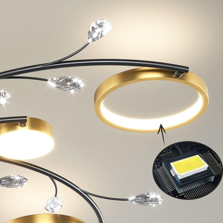 Lustra Led Cu Telecomnda Karina, 8 Elemente, Lumina Calda/Rece/Neutra, Dimabila - vivimall.ro