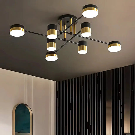 Lustra Led Cu Telecomanda Mario, 8 Elemente, Lumina Rece/Calda/Neutra, Dimabila - vivimall.ro