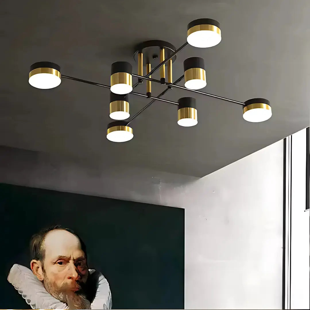 Lustra Led Cu Telecomanda Mario, 8 Elemente, Lumina Rece/Calda/Neutra, Dimabila - vivimall.ro