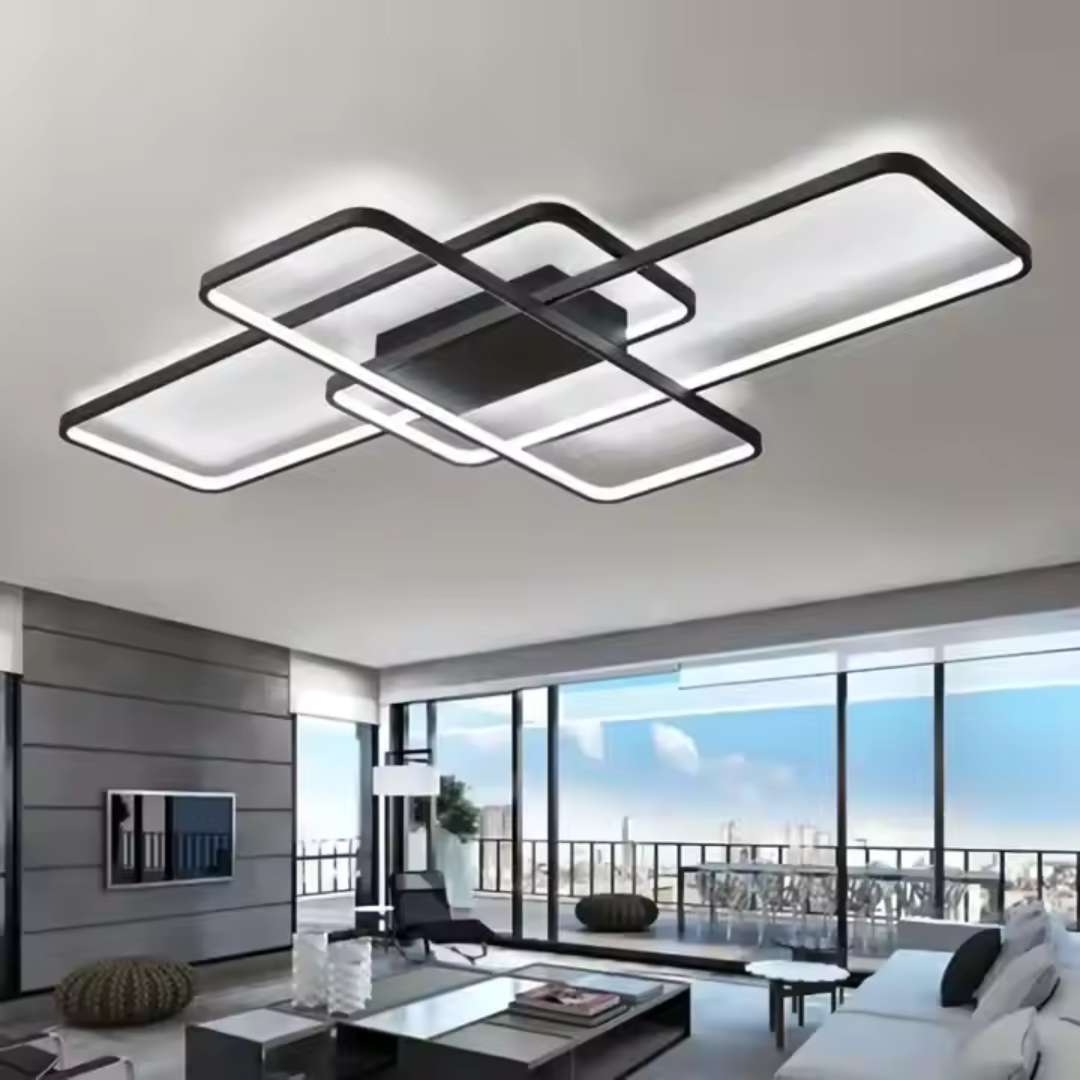 Lustra Led Cu Telecomanda Axis, 3 Elemente, Lumina Rece/Calda/Neutra, Dimabila - vivimall.ro