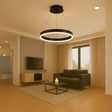 Lustra Led Suspendata Cu Telecomanda Anina, 1 Cerc, Lumina Rece/Calda/Neutra, Dimabila - vivimall.ro