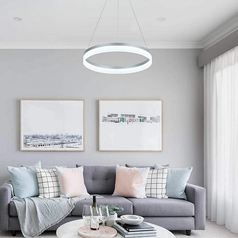 Lustra Led Cu Telecomanda Anina, Lumina Rece/Calda/Neutra, Dimabila - vivimall.ro
