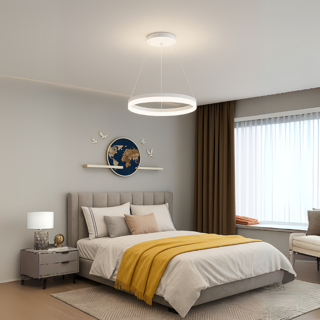 Lustra Led Cu Telecomanda Anina, Lumina Rece/Calda/Neutra, Dimabila - vivimall.ro