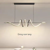 Lustra Led Suspendata Cu Telecomanda Ribbon, Liniara, Lumina Rece/Calda/Neutra, Dimabila - vivimall.ro
