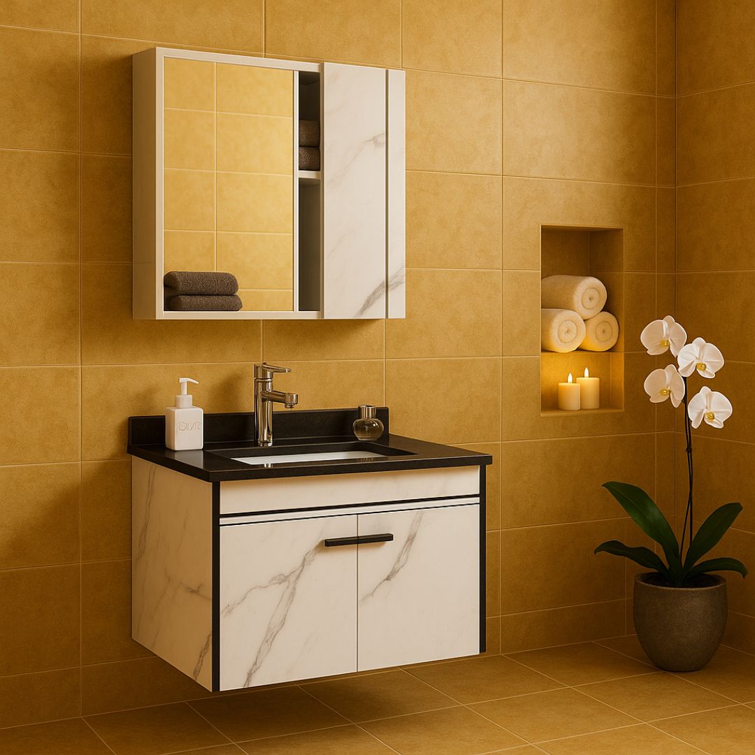 Set Mobilier Pentru Baie Corfu, 2 Piese - vivimall.ro