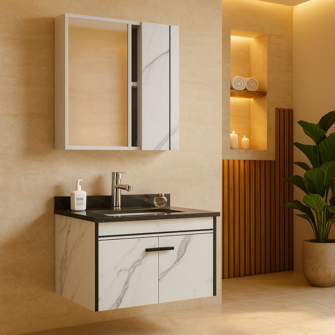 Set Mobilier Pentru Baie Corfu, 2 Piese - vivimall.ro