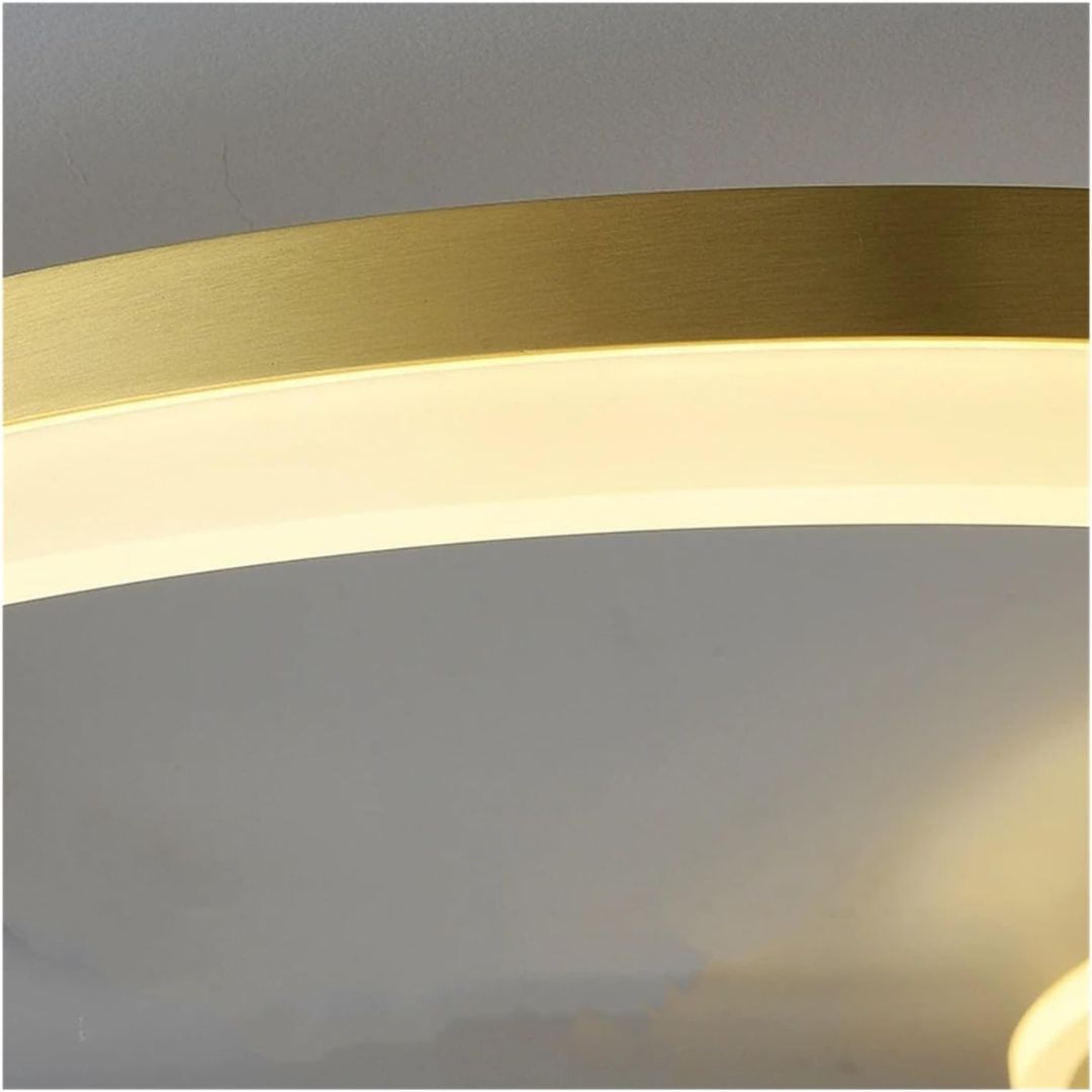 Lustra Led Cu Telecomanda Dario, 4 Cercuri, Lumina Calda/Rece/Neutra, Dimabila - vivimall.ro