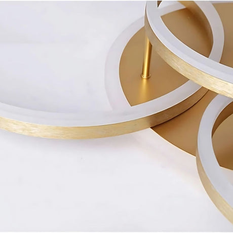 Lustra Led Cu Telecomanda Dario, 4 Cercuri, Lumina Calda/Rece/Neutra, Dimabila - vivimall.ro