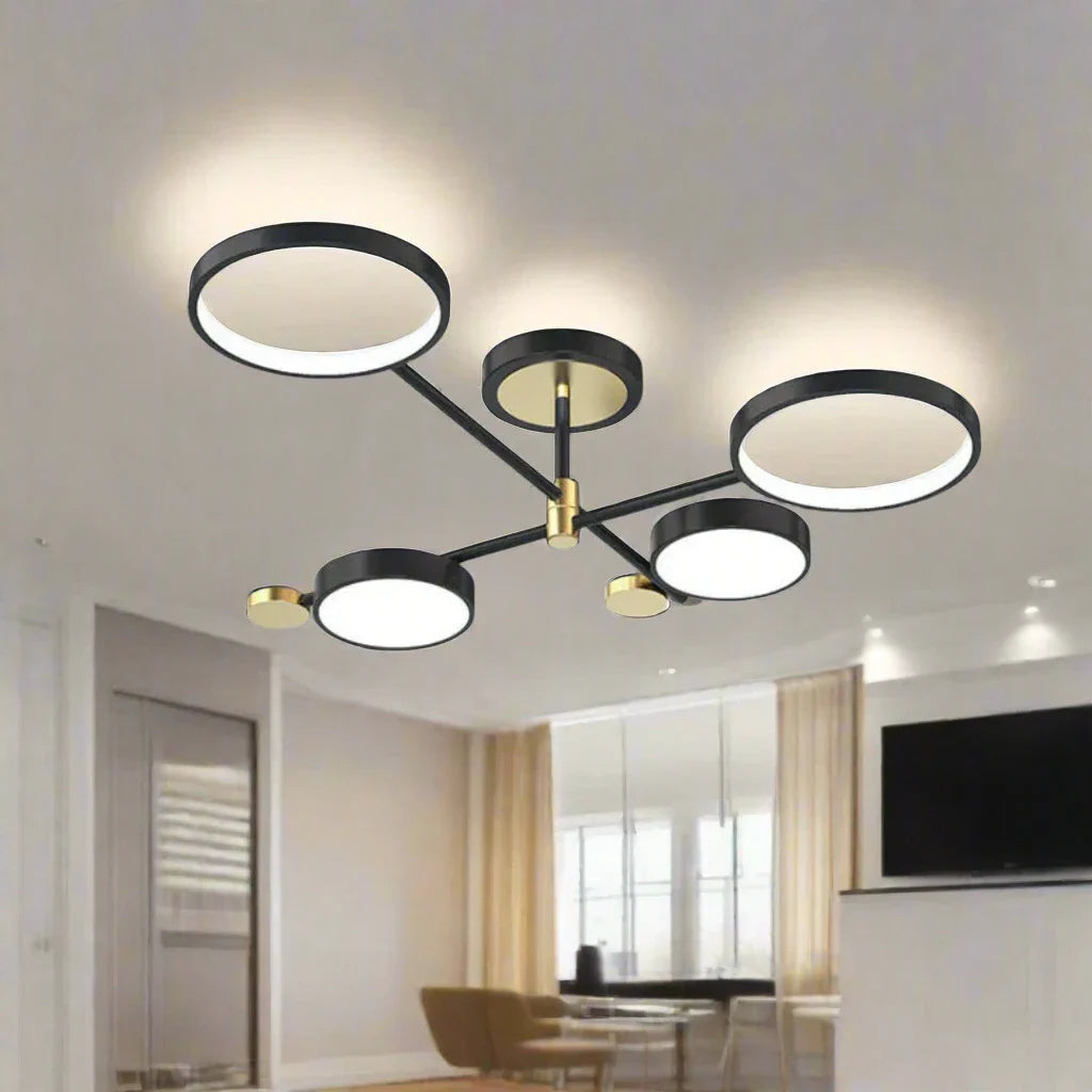 Lustra Led Cu Telecomnda Maria, 4 Elemente, Lumina Calda/Rece/Neutra, Dimabila - vivimall.ro