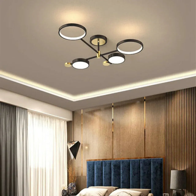Lustra Led Cu Telecomnda Maria, 4 Elemente, Lumina Calda/Rece/Neutra, Dimabila - vivimall.ro