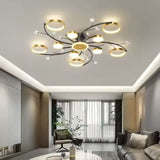 Lustra Led Cu Telecomnda Karina, 10 Elemente, Lumina Calda/Rece/Neutra, Dimabila - vivimall.ro