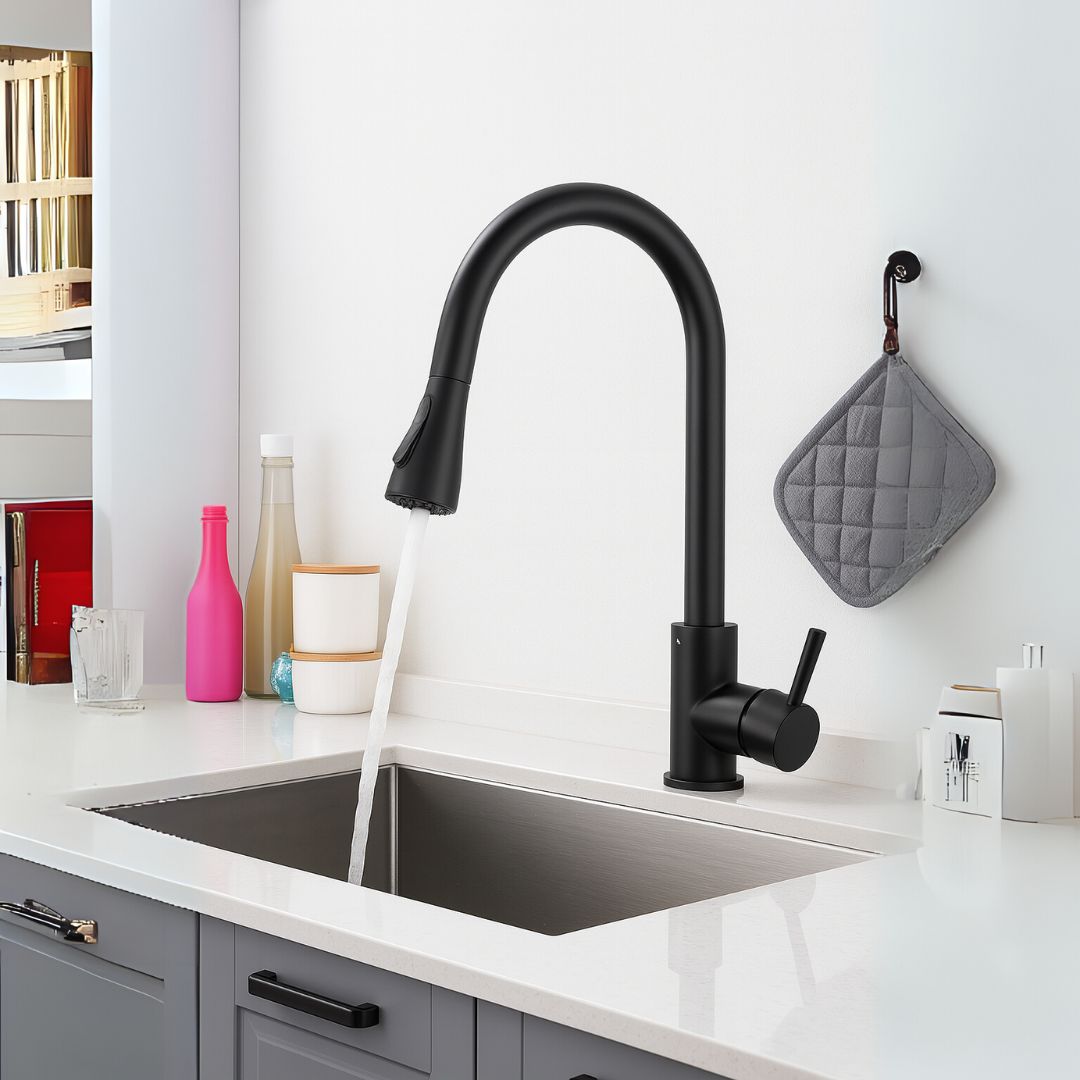 Baterie Bucatarie Cu Dus Extractibil, Pipa Cu Touch Pentru Pornire/Oprire, Inox Sus304 - vivimall.ro
