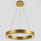 Lustra Led Suspendata Anina, 1 Cerc, Lumina Rece/Calda/Neutra, Dimabila, Lucios Alb - vivimall.ro