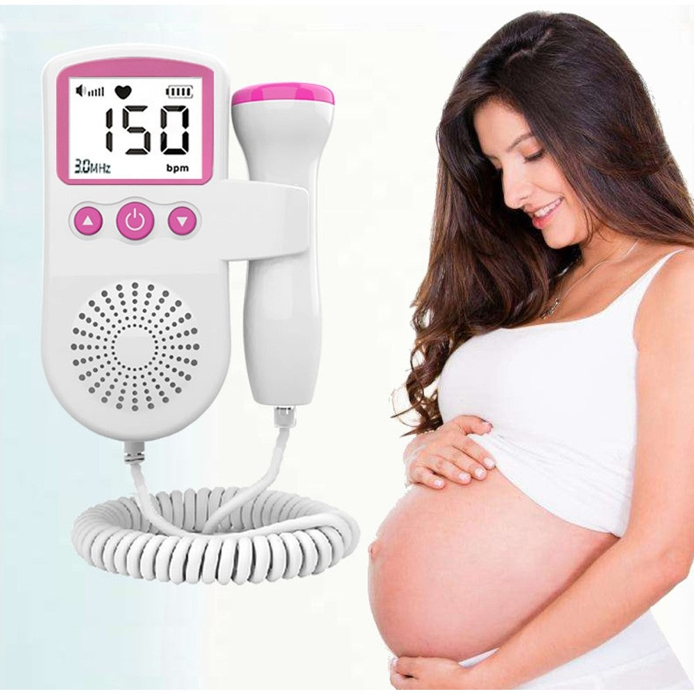 Monitor Fetal Doppler, Monitorizare Sarcina, Ritm Cardiac, Ecran Lcd 4.5 Cm, 2 X Baterii Aa (Neincluse), Portabil, Din Abs, Utilizare De La 9 Saptamani
