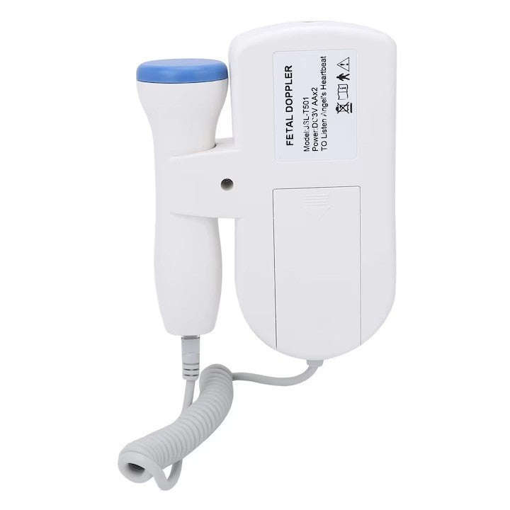 Monitor Fetal Doppler, Monitorizare Sarcina, Ritm Cardiac, Ecran Lcd 4.5 Cm, 2 X Baterii Aa (Neincluse), Portabil, Din Abs, Utilizare De La 9 Saptamani