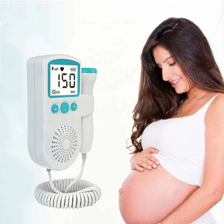 Monitor Fetal Doppler, Flippy, Monitorizare Sarcina, Ritm Cardiac, Ecran LCD 4.5 cm, 2 x Baterii AA (neincluse), Portabil, din ABS, 12.8 x 9.6 x 3 cm, Utilizare de la 9 Saptamani, Verde