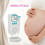 Monitor Fetal Doppler, Monitorizare Sarcina, Ritm Cardiac, Ecran Lcd 4.5 Cm, 2 X Baterii Aa (Neincluse), Portabil, Din Abs, Utilizare De La 9 Saptamani