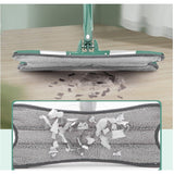Mop Plat cu Laveta din Microfibra, Vivimall, Pentru Uz Casnic, Sistem de Stoarcere X, Tija Telescopica 140 cm, Rotire 360°,38 x 140 cm, Verde - vivimall.ro