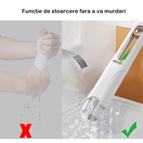 Mop De Mana Mini-Portabil, Cu Sistem De Stoarcere, Dispozitiv De Curatat Manual, Cu Burete Absorbant, Material Pva, Multisuprafete Si Geamuri, 29.5 X 15.5 Cm, Alb - vivimall.ro