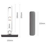 Mop De Mana Mini-Portabil, Cu Sistem De Stoarcere, Dispozitiv De Curatat Manual, Cu Burete Absorbant, Material Pva, Multisuprafete Si Geamuri, 29.5 X 15.5 Cm, Alb - vivimall.ro