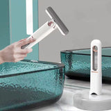 Mop De Mana Mini-Portabil, Cu Sistem De Stoarcere, Dispozitiv De Curatat Manual, Cu Burete Absorbant, Material Pva, Multisuprafete Si Geamuri, 29.5 X 15.5 Cm, Alb - vivimall.ro